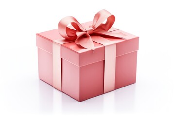 Obraz premium Gift box white background anniversary.