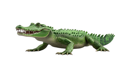 Fototapeta premium Crocodile, white isolate background