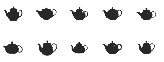 Teapot icon set. Vector illustration design.  Vector