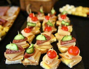 catering food, various buffet and party concept