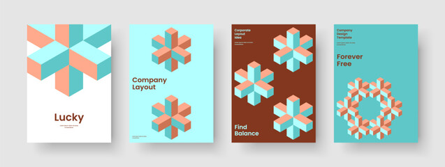 Fototapeta premium Modern Background Template. Geometric Book Cover Design. Abstract Flyer Layout. Banner. Brochure. Poster. Business Presentation. Report. Brand Identity. Handbill. Leaflet. Notebook. Portfolio