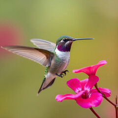 Fototapeta premium Empress brilliant sitting on branch, hummingbird from tropical forest,Colombia,bird perching,tiny beautiful bird resting on flower in garden,clear background,nature scene,wildlife, exotic adventure