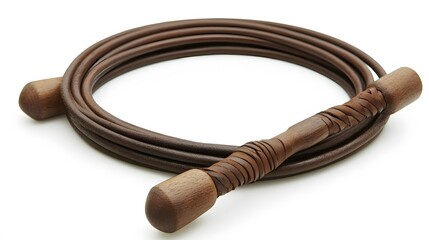 skipping or jump rope isolated on white background. 