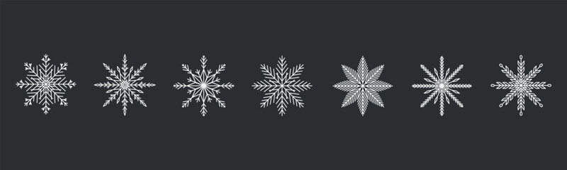 Isolated Snowflake Collection
