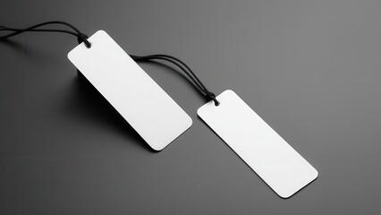 High-quality bookmark mockup displaying a clean, vertical layout. Ideal for design presentations, product promotions, or branding purposes with no logos or text