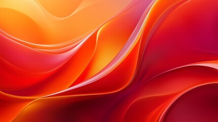 Vibrant abstract waves in shades of orange and red flowing seamlessly in a dynamic composition