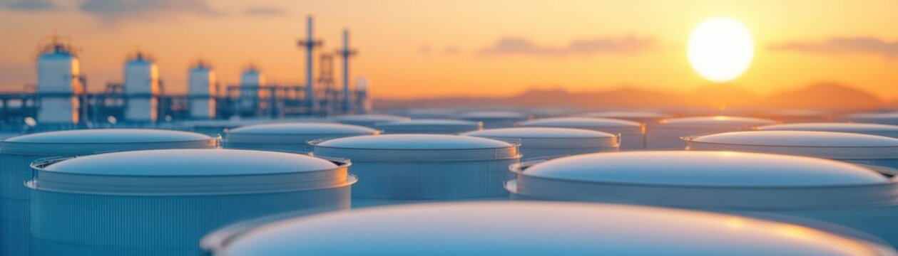Innovative refinery equipment for biofuel extraction, futuristic design, fuel processing technology  refining  innovation