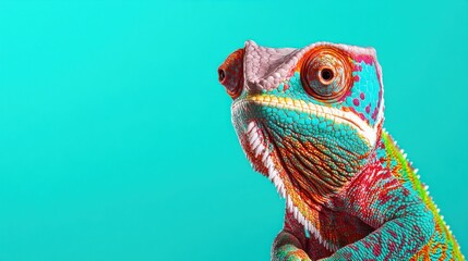 Colorful Chameleon Portrait