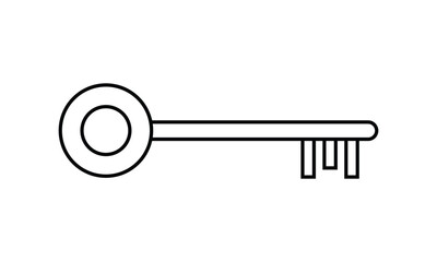 Key line icon. Editable Stroke