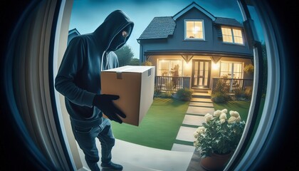 Burglar caught on camera.