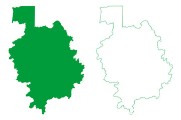 Fototapeta premium Pancas municipality (Espírito Santo state, Municipalities of Brazil, Federative Republic of Brazil) map vector illustration, scribble sketch Pancas map