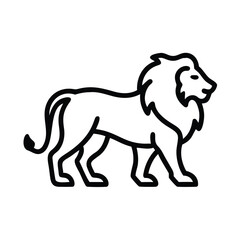 Lion Vector Line Art Illustration