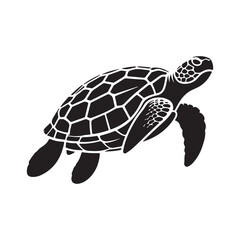 Turtle Silhouette Art.