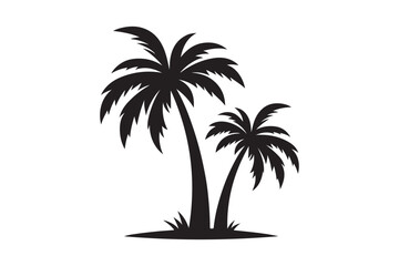 Vector Illustration of a Palm Tree Simple and Clean Design.