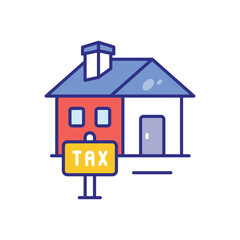 Property Tax vector icon stock illustration