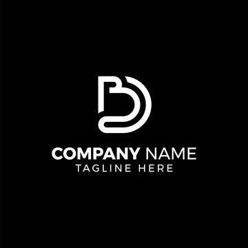 letter bd db monogram logo design