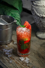 Cocktail strawberry mojito