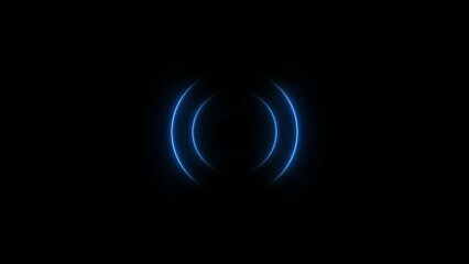 Neon glowing radio wave signal icon background. audio frequency signal icon illustration background.
