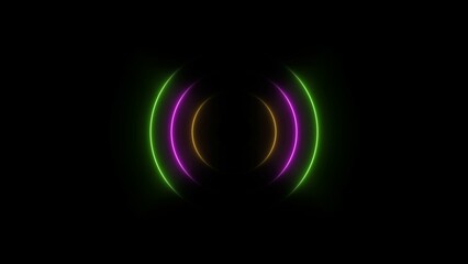Neon glowing radio wave signal icon background. audio frequency signal icon illustration background.