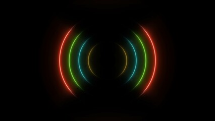 glowing neon radio wave signal icon background. Noise frequency signal icon illustration background.