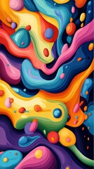 Vibrant abstract backdrop featuring a fluid wave pattern, crafted from sleek, curved forms and a bold color palette