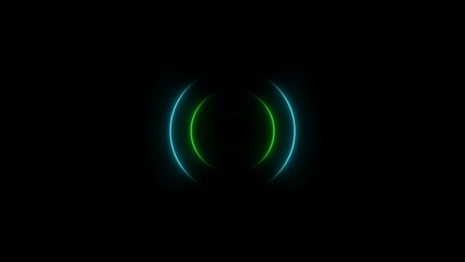 glowing neon radio wave signal icon background. Noise frequency signal icon illustration background.