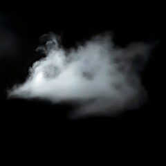 Fototapeta premium Smoke on black background. Foggy cloud isolated on black .