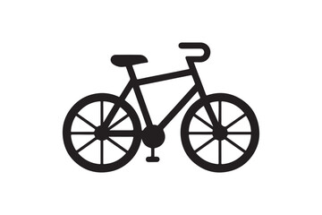 Bicycle Icon Vector Silhouettes on White Background.