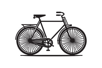 Fototapeta premium Simple Bicycle Vector Icons. Silhouette Design Collection.