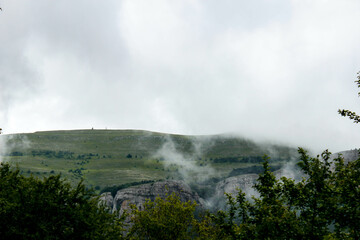 fog in the mountains