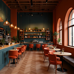 Obraz premium coffee shop interior 