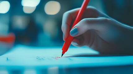 Person Marking Error With Red Marker