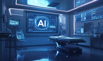 Futuristic AI-Powered Medical Operating Room