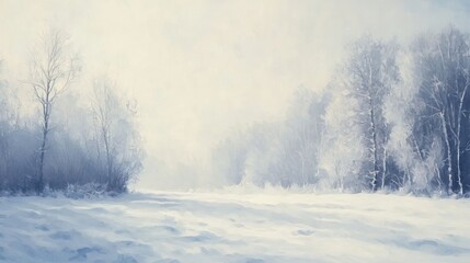 Fototapeta premium Abstract Snowy Landscape