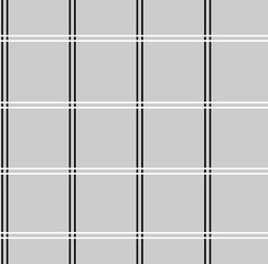Obraz premium Gray and white tartan plaid pattern. Texture from tartan, plaid, shirts, clothes, dresses, bedding, blankets, and other textiles. Scottish pattern checkered. Template for ornament. Seamless pattern