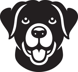 dog head icon vector art