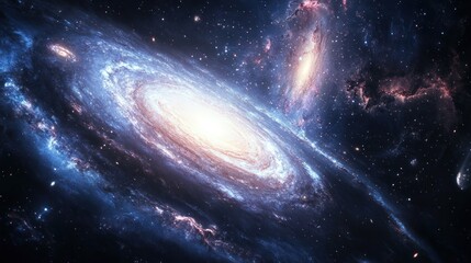 Naklejka premium space galaxy in space