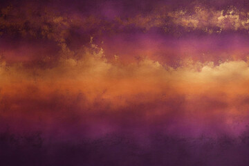 Obraz premium Vintage Cherry Gold Background with Dark Orange, Brown, and Purple Gradient for Autumn, Halloween, and Thanksgiving Design.