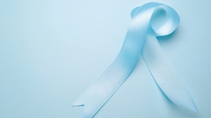 Blue Ribbon on a Blue Background