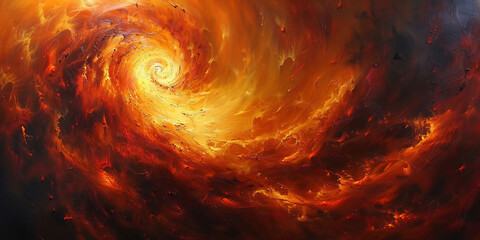  A dynamic blend of swirling neon colors merging into a cosmic pattern 