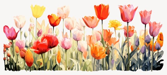 Fototapeta premium Tulip outdoors flower nature.