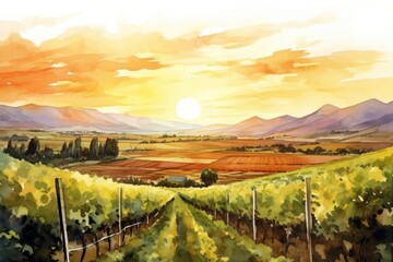 Vineyard landscape outdoors nature.