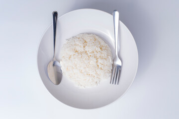 rice in a plate