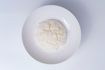 rice in a plate