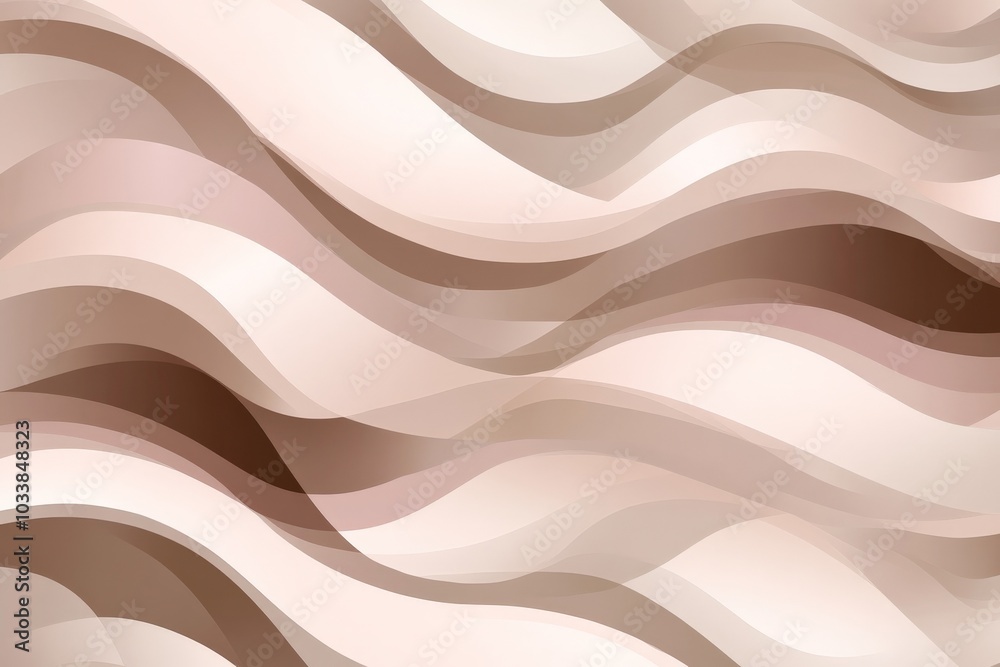 Poster neutral beige waves blend softly in this abstract composition, promoting a calming visual flow remin