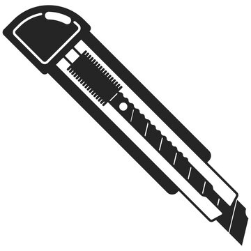 black utility knife isolated clip art preview