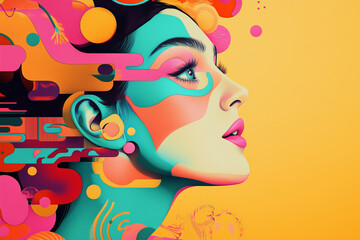 Modern abstract illustration, wallpaper 