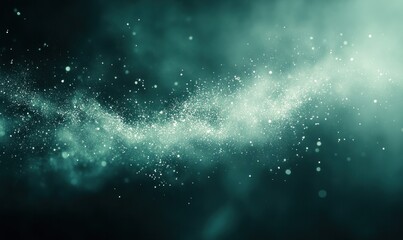 Obraz premium Abstract Cosmic Dust and Light in Teal Hue
