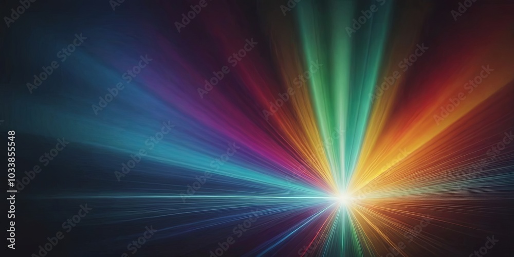 Poster a colorful light show with a rainbow of colors