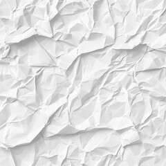 Obraz premium Crumpled Paper Texture Pattern for Artistic Projects | High-Resolution Details on White Background